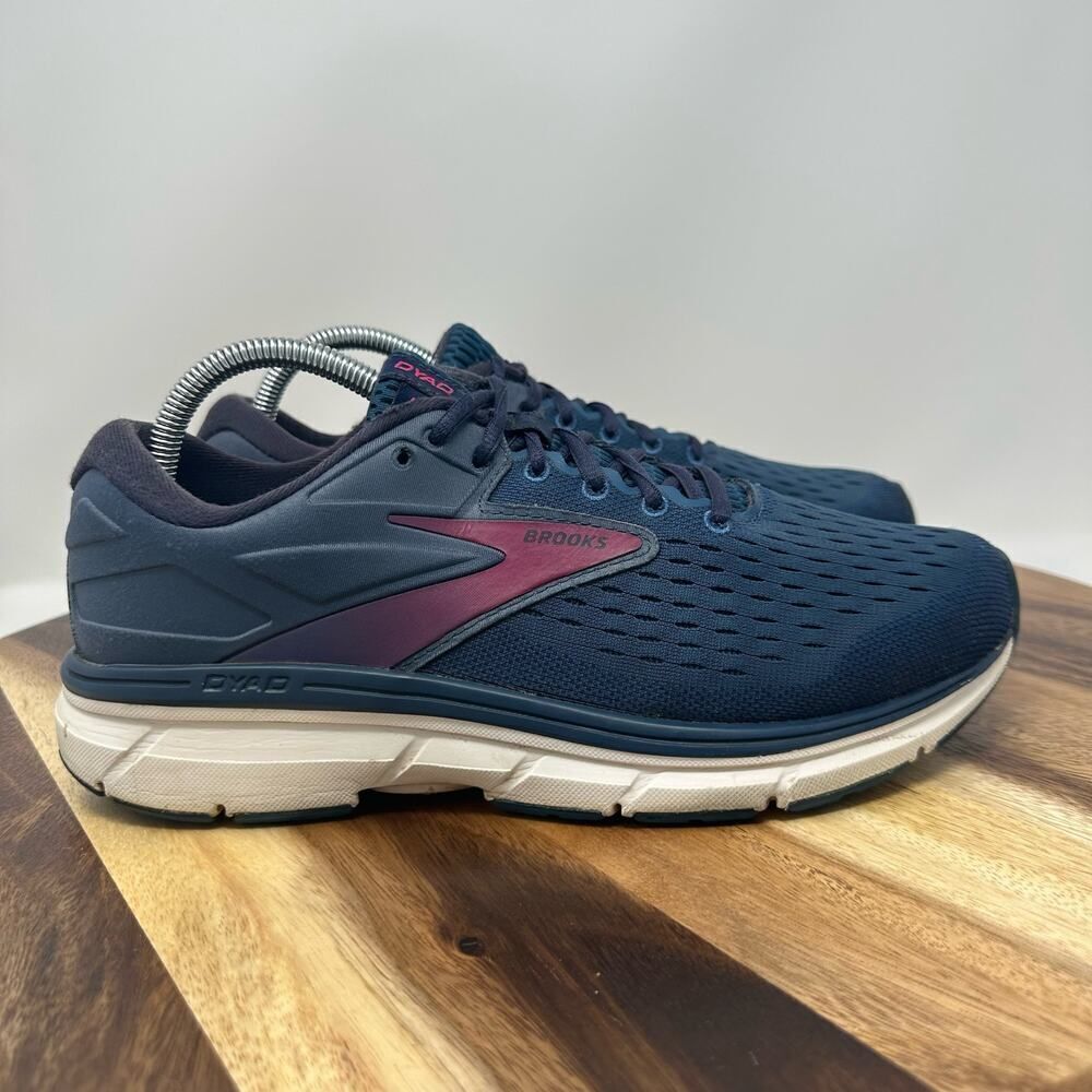 Brooks Navy and Burgundy Athletic Shoes